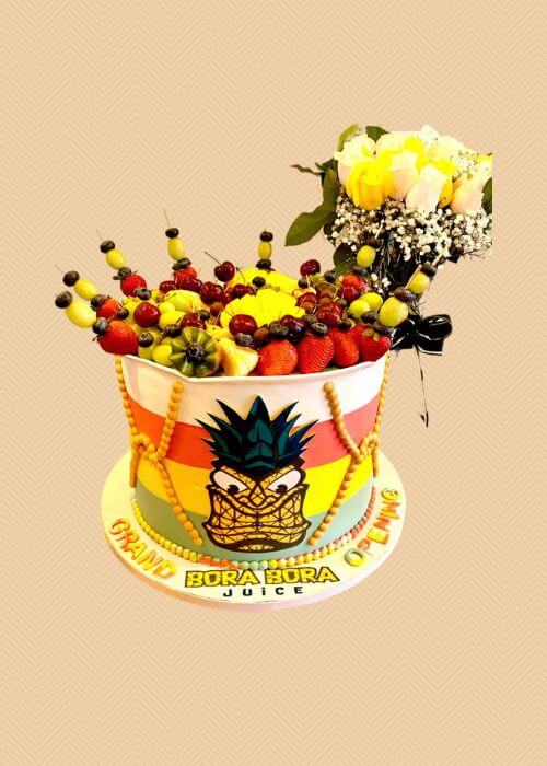 A custom cake for Bora Bora's grand opening in Brooklyn NY.