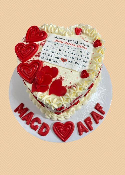 A valentine special cake.